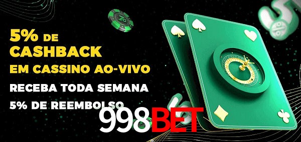 Promoções do cassino ao Vivo 998bet